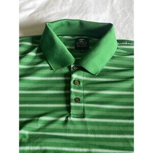 Pebble Beach Golf Shirt Men’s Green Stripe XXL Short Sleeve